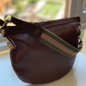 Vintage Gucci Brown Leather Saddle Bag